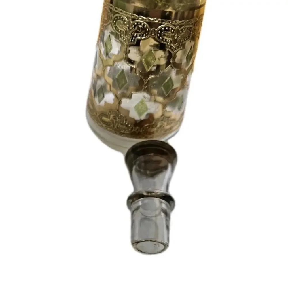 Georges Briard‎ Glass Decanter Vintage Gold Swirl Design